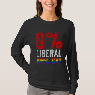 Camiseta 0 LGBT liberal de 100 gays