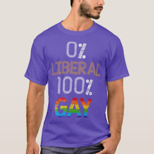 Camiseta 0 LGBT liberal de 100 gays