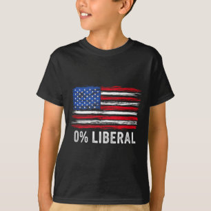 Camiseta 0% Liberal Cero Por Ciento Anti Liberal Republican