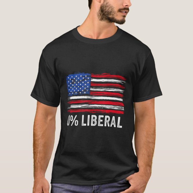 Camiseta 0% Liberal Zero Percent Anti Liberal Republican Ta (Anverso)