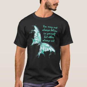 Camiseta 0 Mariposa Verde Mint Conciencia sobre la Salud Me