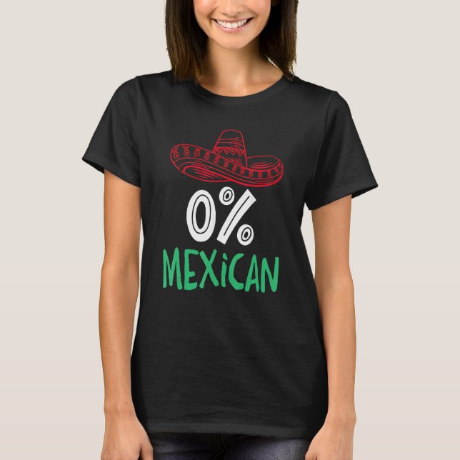 Camiseta 0 Mexican With Sombrero And Mustache For Cinco de  (Anverso)
