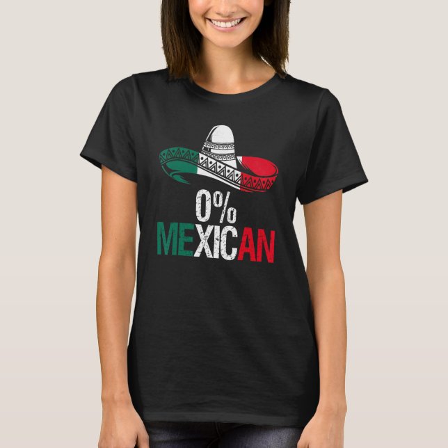Camiseta 0 Mexican With Sombrero And Mustache For Cinco de  (Anverso)