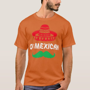 Camiseta 0 mexicano con sombrero y bigote por Cinco de
