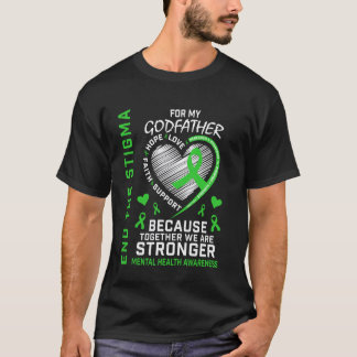 Camiseta 0 Padrino de la cinta verde de concientización sob