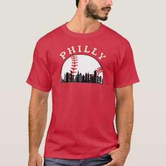 Camiseta 0 Phillip Baseball Shirt Philly PA Cityscape Skyli
