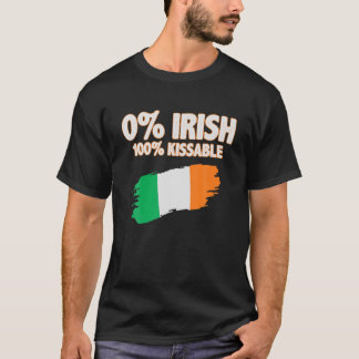 Camiseta 0 Por Ciento Irlandés 100 Por Ciento Bandera Irlan