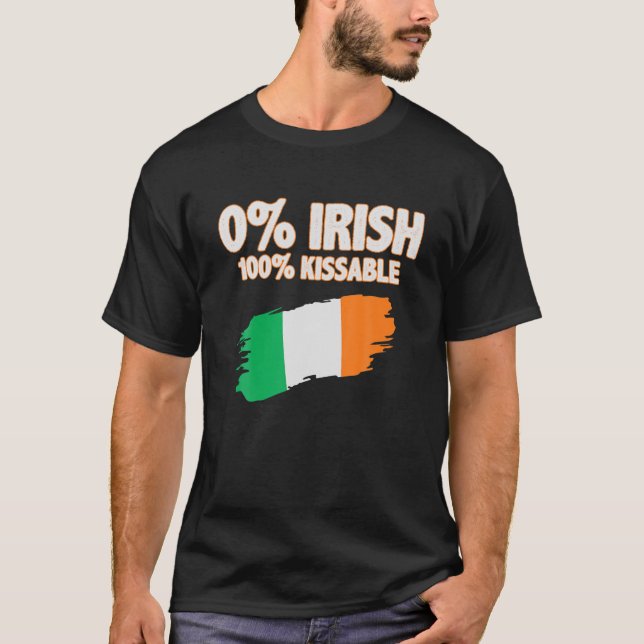 Camiseta 0 Por Ciento Irlandés 100 Por Ciento Bandera Irlan (Anverso)