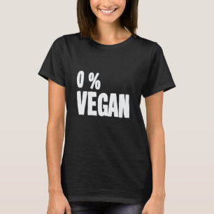 Camiseta 0 Por ciento vegano ahumador parrilla barbacoa car