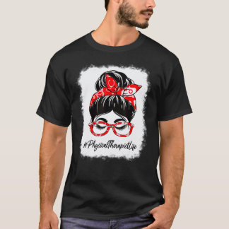 Camiseta 0 Terapeuta Físico Moño Desordenado Blanqueado Apr
