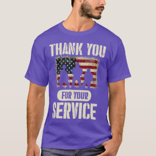 Camiseta 0 Thank You for Your Service Shirt Patriotic Veter