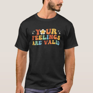 Camiseta 0 Tus Sentimientos Son Válidos Lindo Retro Salud M