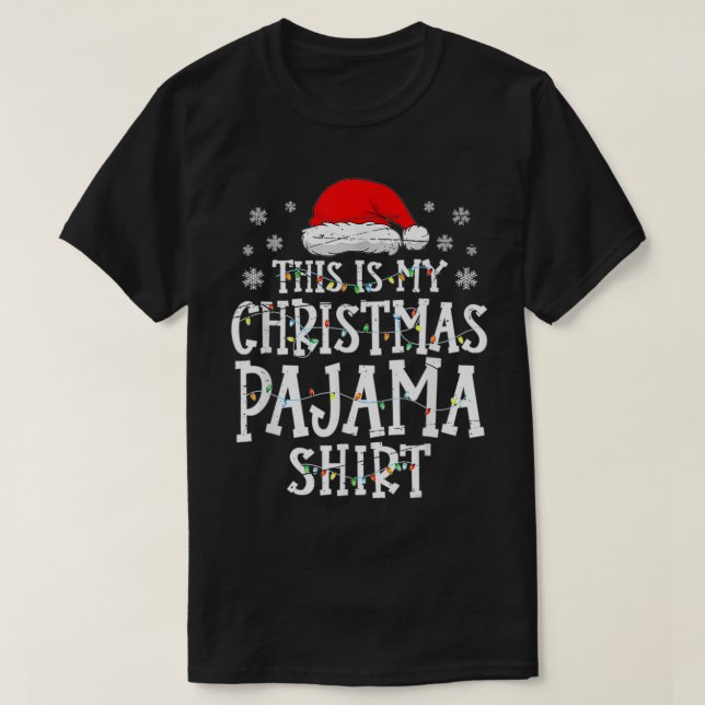 Camiseta 0Este Es Mi Navidad Pajama Funny Matchin Familiar (Diseño del anverso)