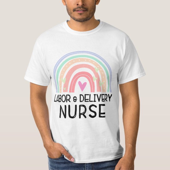 Camiseta 0g7e Rainbow Labor And Delivery Nurse Appreciation (Anverso)