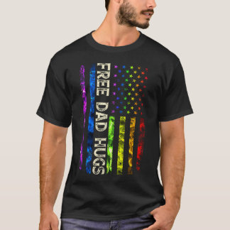 Camiseta 0Y5 Abrazos de Papá Gratis Bandera de América Lgbt