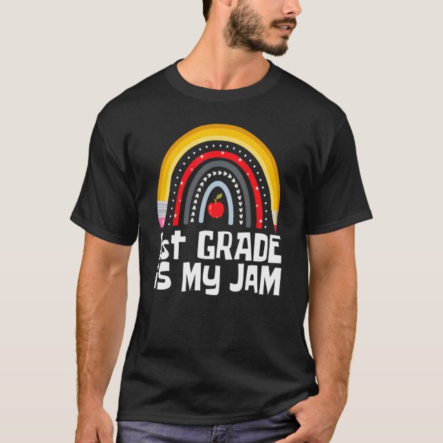 Camiseta 1º GRADO ES MI JAM First Day Back to School Teach (Anverso)