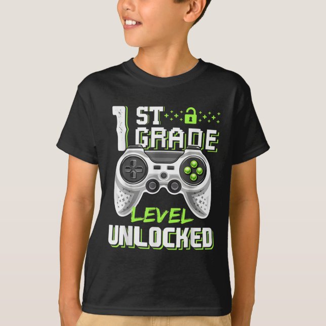 Camiseta 1º Grado Jugador Desbloqueado Primer Día De La Esc (Anverso)