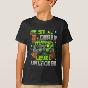 Camiseta 1º Grado Nivel Sin Bloquear Video Gamer Pixel Ck T