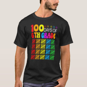 Camiseta 100º día de escuela Maestra de 6º grado 100 días S