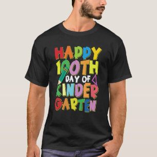 Camiseta 100º día de jardín de infantes maestro estudiante