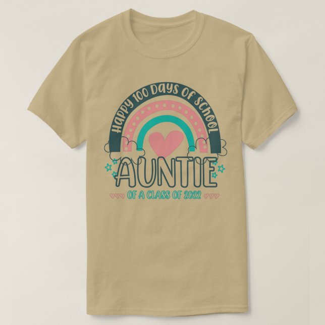 Camiseta 100º Día de la Escuela AUNTI de la clase 2022 2 (Diseño del anverso)
