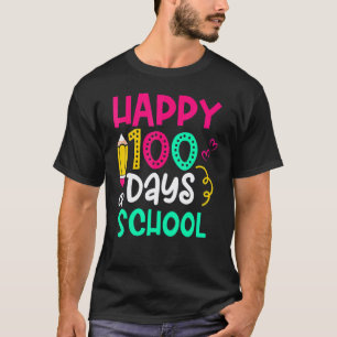Camiseta 100º día de la escuela Maestro Niño Niño Feliz 100