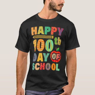 Camiseta 100º día de la escuela maestros niños niño feliz 1
