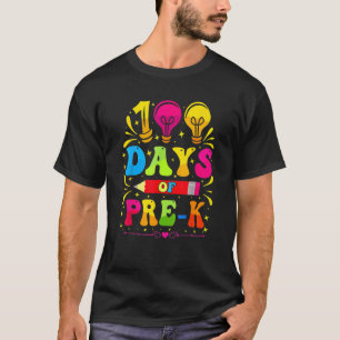 Camiseta 100º día de pre K 100 días maestros estudiantes de