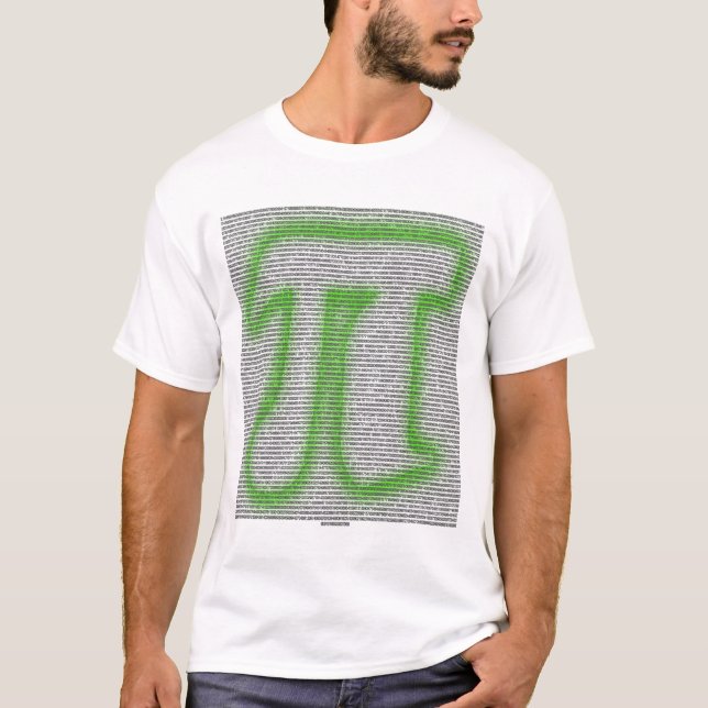 Camiseta 10000 dígitos de pi (Anverso)