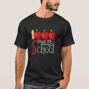 Camiseta 1000 Días de Escuela Maestro Estudiante Lindo 100º