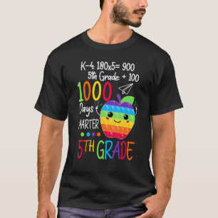 Camiseta 1000 días de escuela Profesor de 5to Grado 1000 Dí
