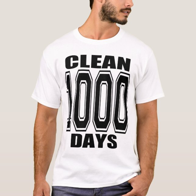 CAMISETA ¡1000 DÍAS LIMPIAN!! (Anverso)