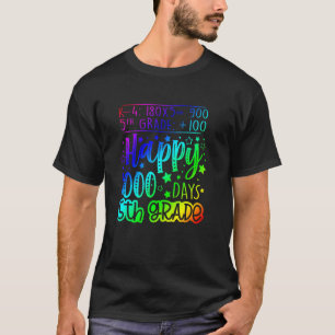 Camiseta 1000 días Más inteligente Profesor de quinto grado