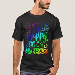 Camiseta 1000 días más inteligentes profesor de quinto grad
