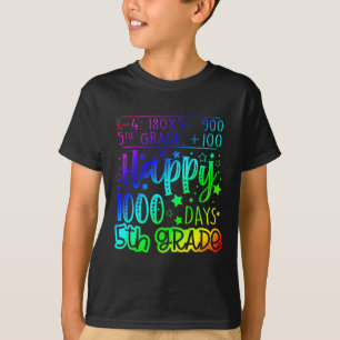 Camiseta 1000 días más inteligentes profesor de quinto grad