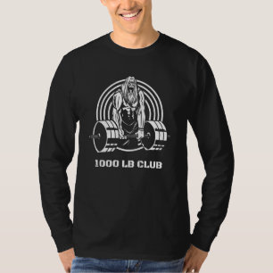 Camiseta 1000 libras Club Músculo Hombres Fuertes Gimnasio