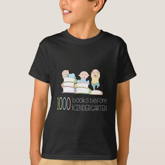 Camiseta 1000 libros antes de la guardería (Anverso)