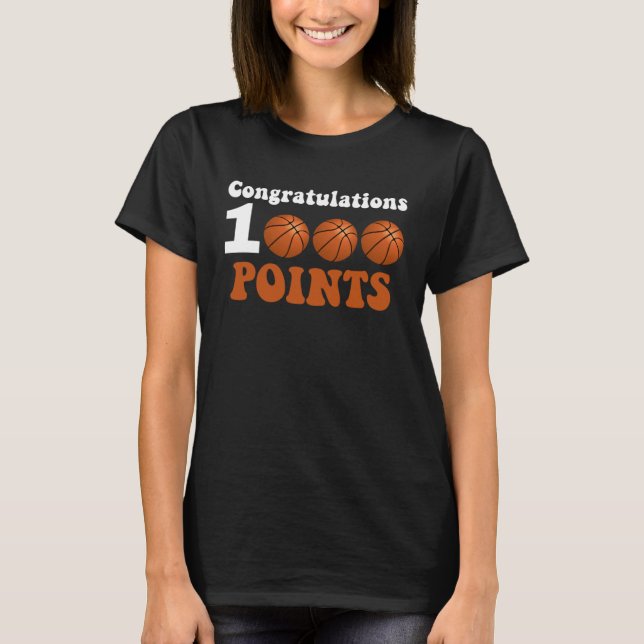 Camiseta 1000 Points Basketball Scorer High School Basketba (Anverso)