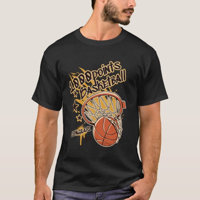 Camiseta 1000 Points Basketball Scorer High School Basketba (Anverso)