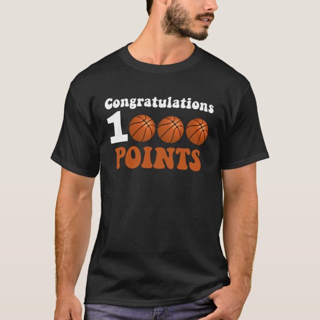 Camiseta 1000 Points Basketball Scorer High School Basketba (Anverso)