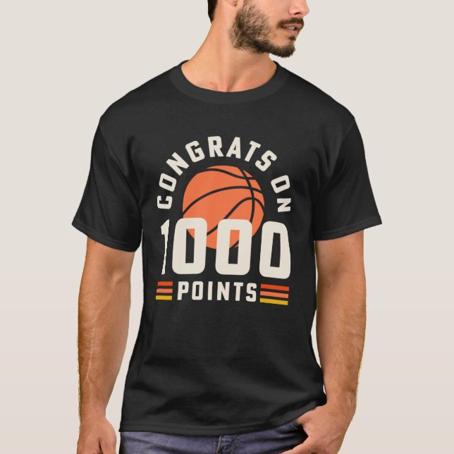 Camiseta 1000 puntos de Baloncesto de Baloncesto de felicit (Anverso)