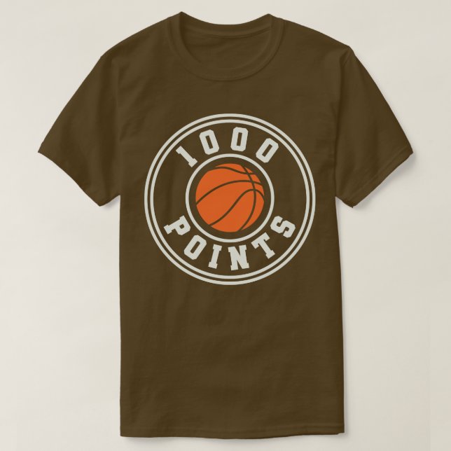 Camiseta 1000 Puntos de Básquetbol Regalo Escuela Secundari (Diseño del anverso)