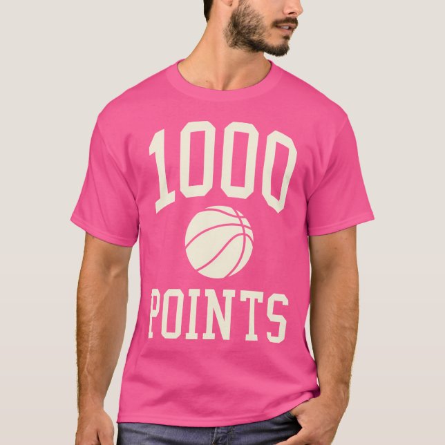 Camiseta 1000 Puntos de Básquetbol Regalo Escuela Secundari (Anverso)