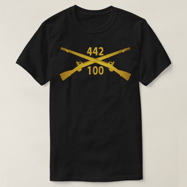 Camiseta 100.º Batallón de Infantería 442º Regimiento de In (Diseño del anverso)