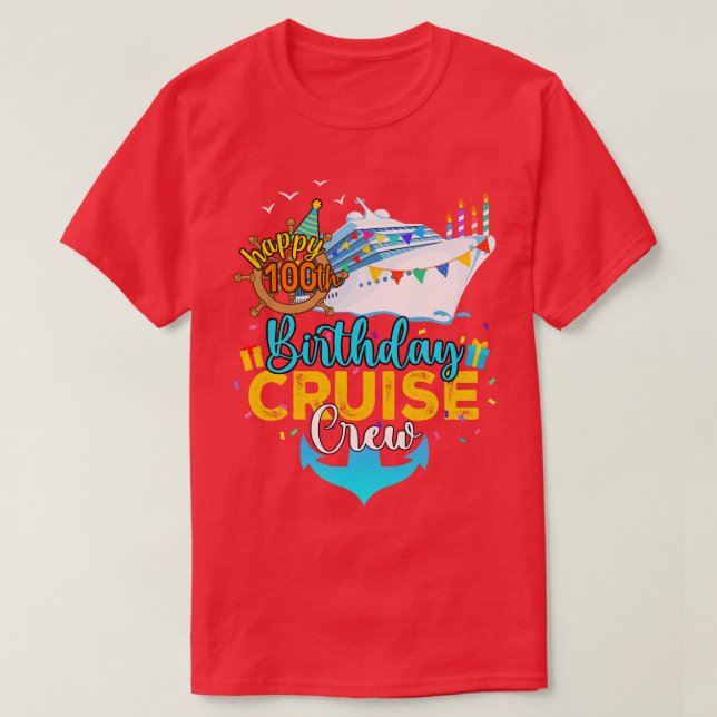 Camiseta 100.º Crucero de Cumpleaños (Diseño del anverso)