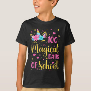 Camiseta 100.º día de escuela 100 días mágicos Unicornio 10