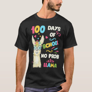 Camiseta 100.º día de escuela No Prob Lama 100 días más int