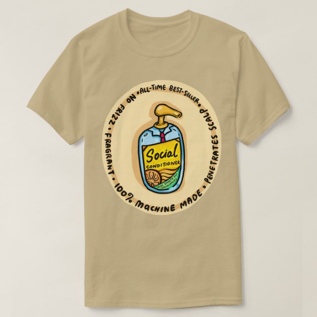 Camiseta 100 Acondicionador social auténtico fabricado a má (Diseño del anverso)