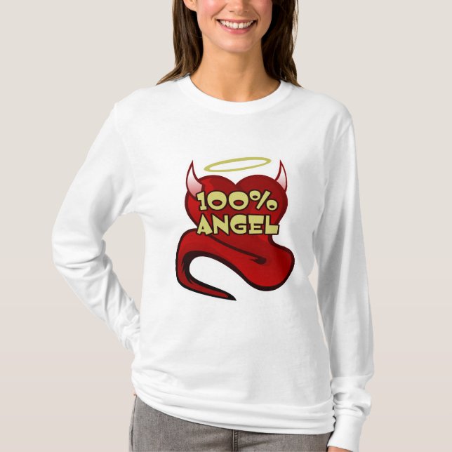 Camiseta 100% Angel Devil Heart (Anverso)