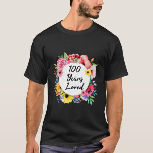 Camiseta 100 Años Amados 100 Años Floral